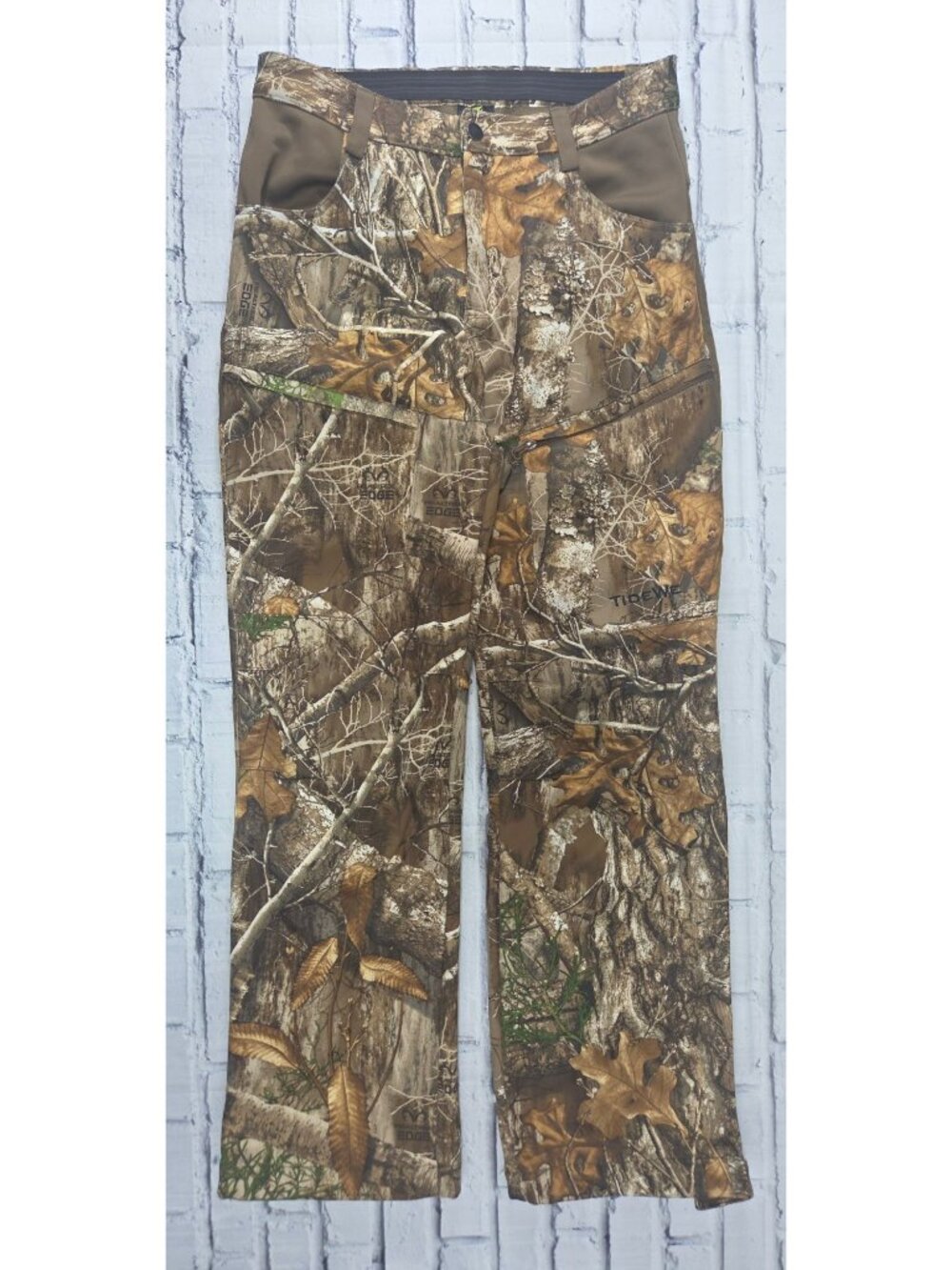 TideWe Camouflage Hunting Pants Medium Realtree Edge Fleece-Lined